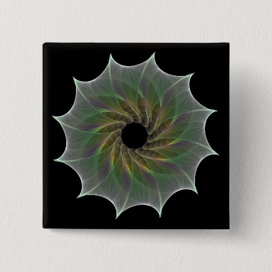 chaotische aantrekking vierkante button 5,1 cm (Voorkant)