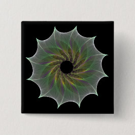 chaotische aantrekking vierkante button 5,1 cm