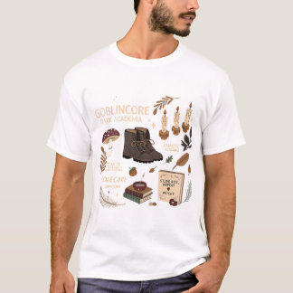 Chaotische Academia - Paddestoelen, Boeken T-shirt