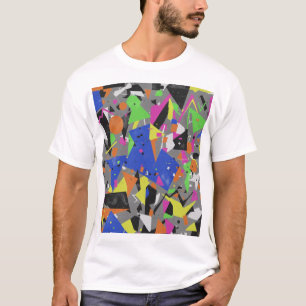Chaotische Anti-Design Poster Overlappende Abstr T-shirt