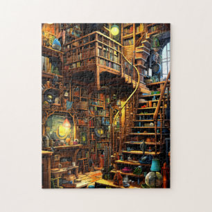 Chaotische Bibliotheek Puzzel Legpuzzel