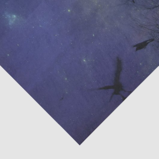 Chaotische blauwe nacht tissuepapier (Detail)