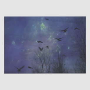 Chaotische blauwe nacht tissuepapier
