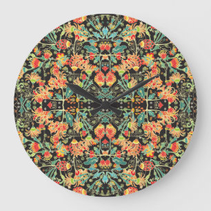Chaotische bloem: vintage abstract patroon. grote klok