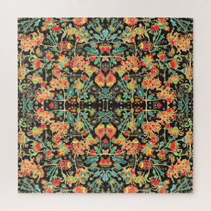 Chaotische bloemen: abstract patroon. legpuzzel
