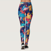 Chaotische Camouflage Leggings - Plezier (Achterkant)