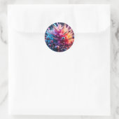 Chaotische Explosies Ronde Sticker (Tas)
