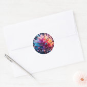 Chaotische Explosies Ronde Sticker (Envelop)