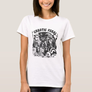 Chaotische Feral Funny Raccoon Possum Skunk Boardg T-shirt