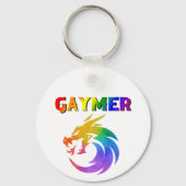 Chaotische Gay D20 – LGBTQ+ Pride DND Sleutelhanger (Voorkant)