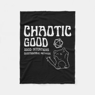 Chaotische goede kat goede bedoelingen twijfelacht fleece deken