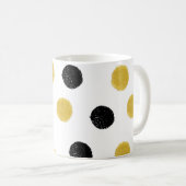 Chaotische gouden Stippen:  splash. Koffiemok (Voorkant rechts)