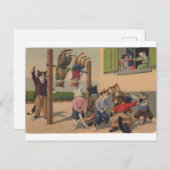 Chaotische katten, Gym Class Brawl, Repro Briefkaa Briefkaart (Voorkant / Achterkant)