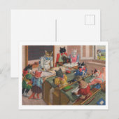 Chaotische katten, naaiklasse, repro-Briefkaart Briefkaart (Voorkant / Achterkant)