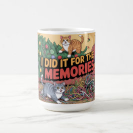 Chaotische Kerstkatten Koffiemok