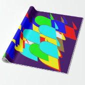 Chaotische kleur Splash Abstract inpakpapier (Uitgerold)