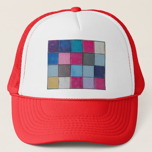 chaotische kleuren trucker pet (Voorkant)