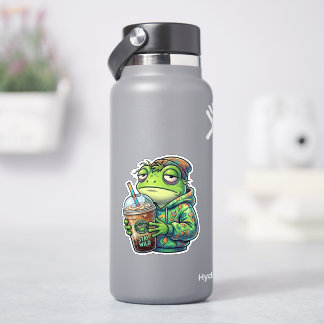 Chaotische Koffie Kikker Sticker
