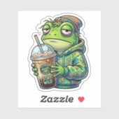 Chaotische Koffie Kikker Sticker (Vel)