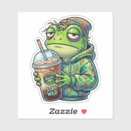 Chaotische Koffie Kikker Sticker