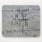 Chaotische krasgroeven op hout muismat (Voorkant)
