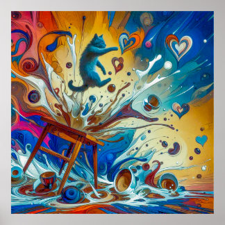 Chaotische liefdeslekkage poster