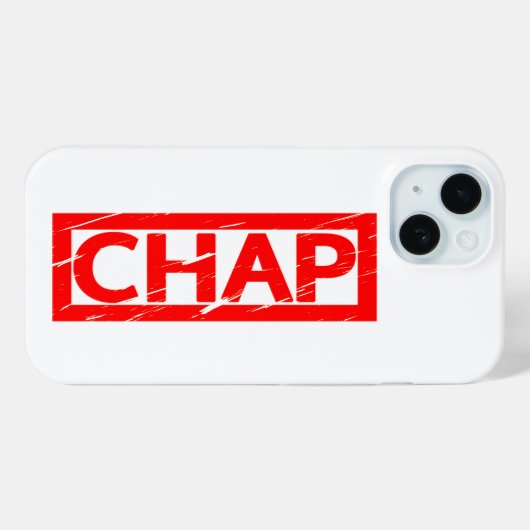 Chap Stamp Case-Mate iPhone Case (Achterkant (horizontaal))