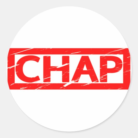 Chap Stamp Ronde Sticker (Voorkant)