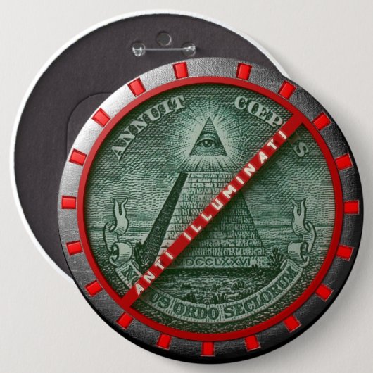 Chapa Anti Illuminati Ronde Button 6,0 Cm (Voorkant /achterkant)