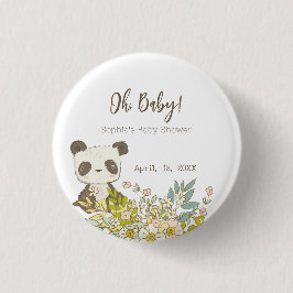 Chapa Baby Shower Panda Ronde Button 3,2 Cm