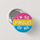 Chapa Bandera Pansexual So Proud - Love is Love Ronde Button 3,2 Cm (Voorkant /achterkant)