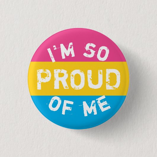 Chapa Bandera Pansexual So Proud - Love is Love Ronde Button 3,2 Cm (Voorkant)