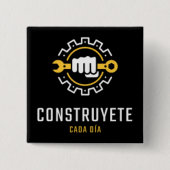 Chapa elegante  vierkante button 5,1 cm (Voorkant)