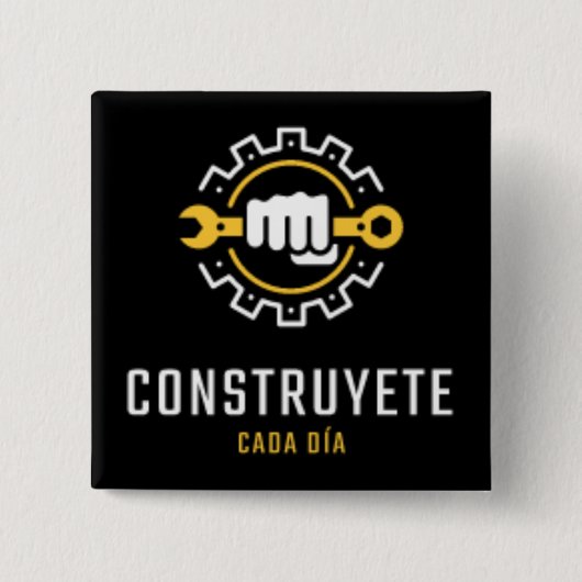 Chapa elegante  vierkante button 5,1 cm (Voorkant)