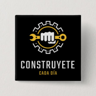 Chapa elegante  vierkante button 5,1 cm