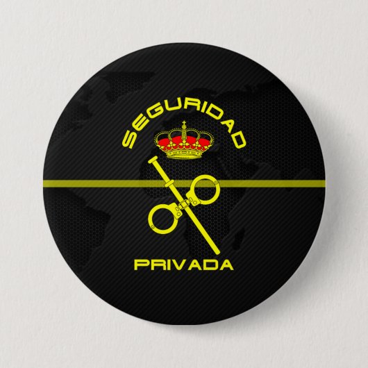 Chapa emblema Seguridad Privada España Ronde Button 7,6 Cm (Voorkant)