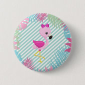 Chapa Flamenco Rosa Baby Ronde Button 5,7 Cm (Voorkant)