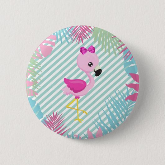 Chapa Flamenco Rosa Baby Ronde Button 5,7 Cm (Voorkant)