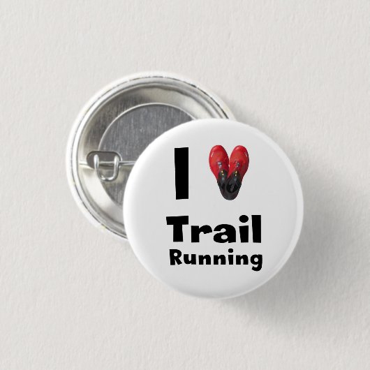 Chapa "I love Trail Running" Ronde Button 3,2 Cm (Voorkant /achterkant)