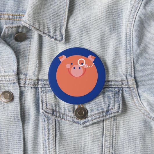 Chapa Minimal Pig Ronde Button 7,6 Cm (In situ)