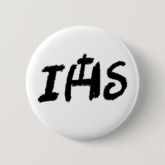 Chapa pin con motivo católico IHS Ronde Button 5,7 Cm