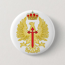 Chapa pin. Emblema Ejército de Tierra Español. Ronde Button 5,7 Cm