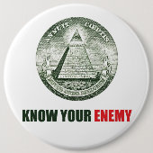 chapa pin know your enemy illuminati ronde button 6,0 cm (Voorkant)