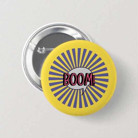 Chapa redonda Boom!  Ronde Button 5,7 Cm (Voorkant /achterkant)