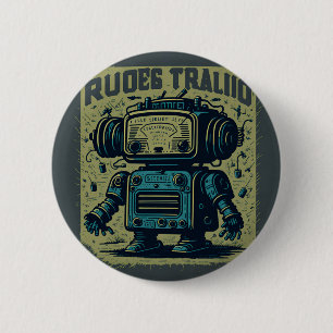 Chapa Redonda De 5 cm robot oud Ronde Button 5,7 Cm