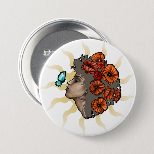 Chapa Redonda De 7 Cm Primavera Ronde Button 7,6 Cm (Voorkant /achterkant)