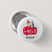 chapa redonda navideña hello winter ronde button 3,2 cm (Voorkant /achterkant)