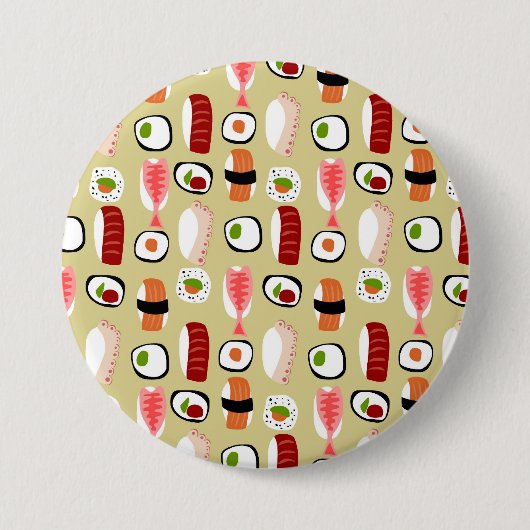 chapaestampadosushi ronde button 7,6 cm (Voorkant)