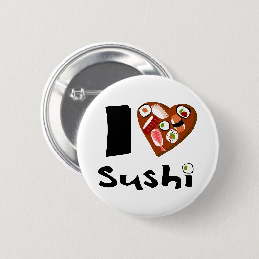 chapailovesushi ronde button 5,7 cm (Voorkant /achterkant)