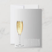 Chapaine Mousserende wijn Glass Gray Vip Uitnodigi Kaart (Voorkant)